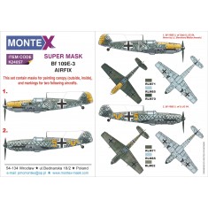 1/24 Messerschmitt Bf 109E-3 Paint Mask for Airfix kit