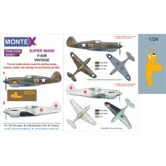 1/24 Curtiss P-40B Tomahawk Paint Mask for Trumpeter (Canopy Masks+Insignia Masks+Decals)