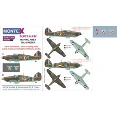 1/24 Hurricane I Paint Mask for Trumpeter kits