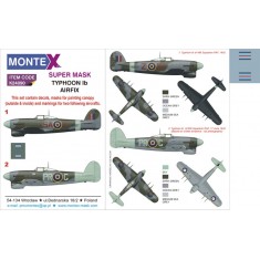 1/24 Typhoon IB  (Car Door) Paint Mask for Airfix