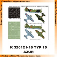 1/32 Polikarpow I-16 (USRR) Paint Mask for Azur (Canopy Masks + Insignia Masks)