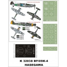 1/32 Me-109 K-4 Paint Mask Vol.3 for Hasegawa (Canopy Masks + Insignia Masks)