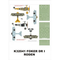 1/32 Fokker Dr I (1) Paint Mask for Roden (Insignia Masks)