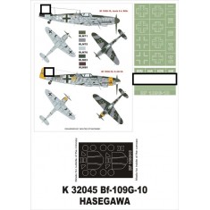 1/32 Messerschmitt Bf 109G-10 Paint Mask Vol.2 for Hasegawa (Canopy Masks +Insignia Masks)