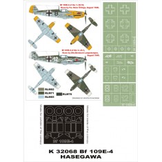 1/32 Bf-109E4 Paint Mask for Hasegawa (Canopy Masks + Insignia Masks)