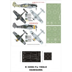 1/32 Focke-Wulf Fw 190F-8 Paint Mask Vol.9 for Hasegawa (Canopy Masks + Insignia Masks)