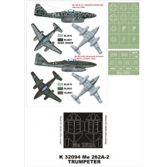1/32 Me-262A-2 Paint Mask Vol.1 for Trumpeter (Canopy Masks + Insignia Masks)