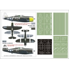 1/32 P-47D Razorback Paint Mask Vol.6 for Trumpeter (Canopy Masks + Insignia Masks)