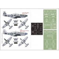 1/32 P-51B Mustang Paint Mask Vol.3 for Trumpeter (Canopy Masks + Insignia Masks)