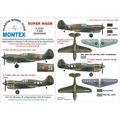 1/32 P-40K Paint Mask Vol.2 for Hasegawa (Canopy Masks + Insignia Masks)