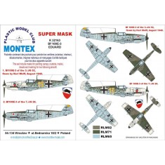 1/32 Messerschmitt Bf 109E-3 Paint Mask Vol.3 for Eduard (Canopy Masks + Insignia Masks)