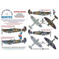 1/32 Spitfire VB Paint Mask for Hasegawa (Canopy Masks + Insignia Masks + Decals)