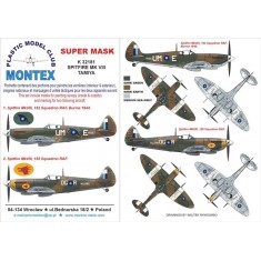 1/32 Supermarine Spitfire VIII Paint Mask Vol.1 for Tamiya (Canopy Masks + Insignia Masks)