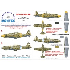 1/32 Macchi MC-202 Paint Mask for Pacific Coast Models (Canopy Masks + Insignia Masks)