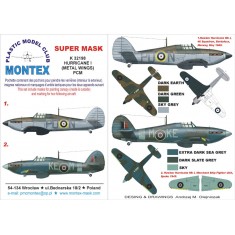 1/32 Hurricane I (MET.WINGS) Canopy Masks + Insignia Masks Vol.1 for Pacific Coast Models
