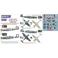 1/32 Bf 109F-4/F-4B Paint Mask for Hasegawa (Canopy Masks + Insignia Masks + Decals)
