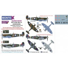 1/32 Spitfire Mk.Vc Paint Mask for Hasegawa kit (Canopy Masks + Insignia Masks + Decals)
