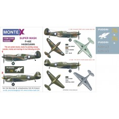 1/32 Curtiss P-40E Paint Mask for Hasegawa kit (Canopy Masks + Insignia Masks + Decals)