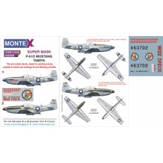 1/32 P-51D Mustang Paint Mask for Tamiya kit (Canopy Masks + Insignia Masks + Decals)