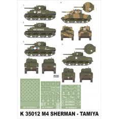 1/35 M4 Sherman Paint Mask for Tamiya (Insignia Masks + Wheel Mask)