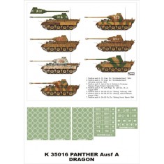 1/35 Panther Ausf. A Paint Mask for Dragon (Insignia Masks + Wheel Mask)