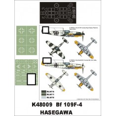 1/48 Messerschmitt Bf 109F-4 Paint Mask for Hasegawa (Canopy Masks + Insignia Masks)