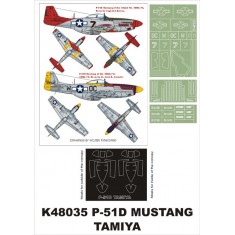 1/48 P-51D Mustang Paint Mask Vol.2 for Tamiya (Canopy Masks + Insignia Masks)