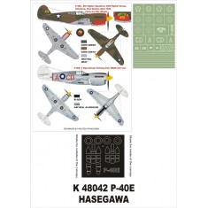 1/48 P-40E Paint Mask Vol.1 for Hasegawa (Canopy Masks + Insignia Masks)