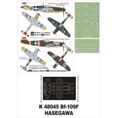 1/48 Messerschmitt Bf 109F Paint Mask for Hasegawa (Canopy Masks + Insignia Masks)