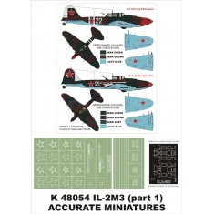 1/48 IL-2M3 Sturmovik Canopy Masks + Insignia Masks Vol.1 for Accurate Miniatures