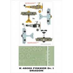 1/48 Fokker Dr I Paint Mask for Dragon kit Vol.1 (Insignia Masks)