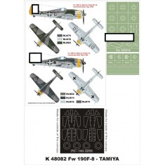 1/48 Focke-Wulf Fw 190F-8 Paint Mask for Tamiya (Canopy Masks + Insignia Masks)