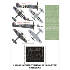 1/48 Hawker Typhoon IB Paint Mask Vol.3 for Hasegawa (Canopy Masks + Insignia Masks)