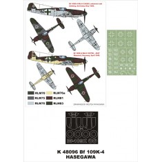 1/48 Messerschmitt Bf 109K-4 Paint Mask Vol.1 for Hasegawa (Canopy Masks + Insignia Masks)