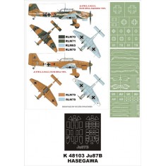 1/48 Ju 87B-2(Snake) Paint Mask for Hasegawa (Canopy Masks + Insignia Masks)
