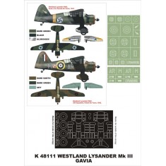 1/48 Lysander III Paint Mask Vol.1 for Gavia (Canopy Masks + Insignia Masks)