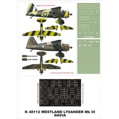 1/48 Lysander III Paint Mask Vol.2 for Gavia (Canopy Masks + Insignia Masks)