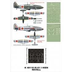 1/48 Ki-61-I Hien Paint Mask Vol.1 for Hasegawa (Canopy Masks + Insignia Masks)