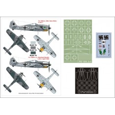 1/48 Focke-Wulf Fw 190A-4 Paint Mask for Hasegawa (Canopy Masks + Insignia Masks + Decals)