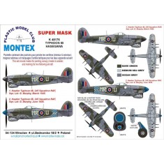 1/48 Hawker Typhoon IB Paint Mask Vol.5 for Hasegawa (Canopy Masks + Insignia Masks)