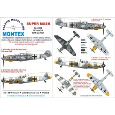 1/48 Messerschmitt Bf 109G-6 Paint Mask Vol.5 for Hasegawa (Canopy Masks + Insignia Masks)