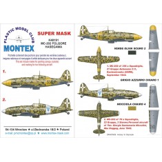 1/48 Macchi MC-202 Paint Mask for Hasegawa (Canopy Masks + Insignia Masks)