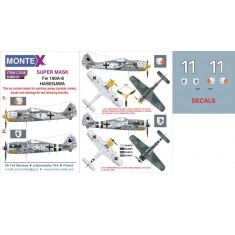 1/48 Focke-Wulf Fw 190A-8 Paint Mask for Hasegawa (Canopy Masks + Insignia Masks + Decals)