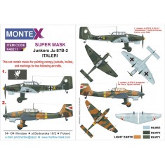 1/48 Ju 87B-2 Paint Mask for Italeri (Canopy Masks + Insignia Masks)