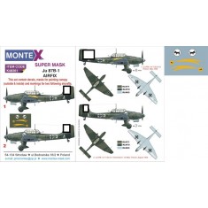 1/48 Ju 87B-1 Paint Mask for Airfix (Insignia & Canopy Masks + Decals)