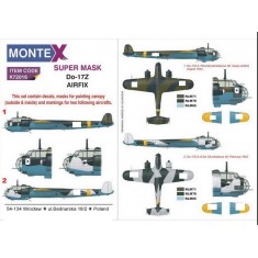 1/72 Dornier Do-17Z Paint Masks for Airfix (1x canopy outside & 1x insignia w/decals)