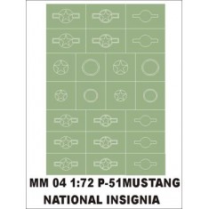 1/72 P-51 Mustang National insignia (1 sheet)