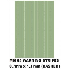 Warning stripes (dashed, 0.7 x 1.3mm) 1 sheet