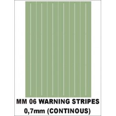 Warning stripes (continuous, 0.7 mm) 1 sheet