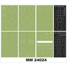 1/24 Messerschmitt Bf 109G-6 Canopy and Insignia Masks for Airfix #17003